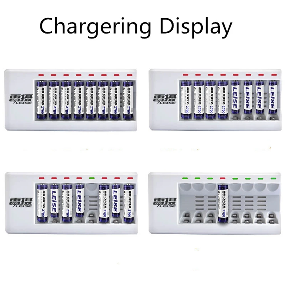 Leise C857 Батарея Зарядное устройство набор 8 шт. металл-гидридных или никель 1,2 V AA AAA Перезаряжаемые Батарея быстрой зарядки указать светильник универсальный разъем