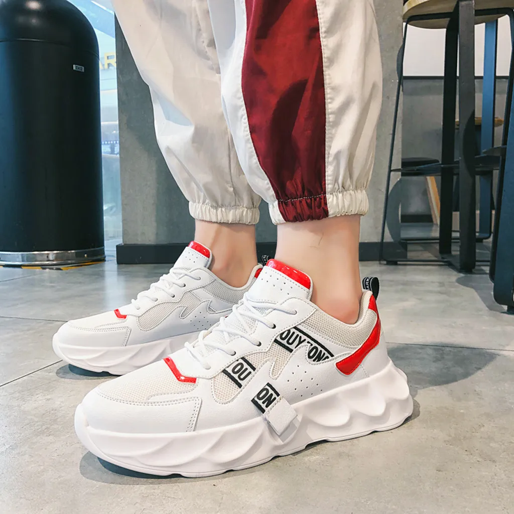 

platform shoes men Casual Shoes Fashion Sneakers Shoes Lace-Up Mens Trainers Shoes sapatos masculino 7#3.5