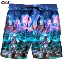 CJLM фабрика быстросохнущая одежда из полиэстера модный дизайн 3D полный принт Красочные звездное небо Шорты Унисекс уличная одежда
