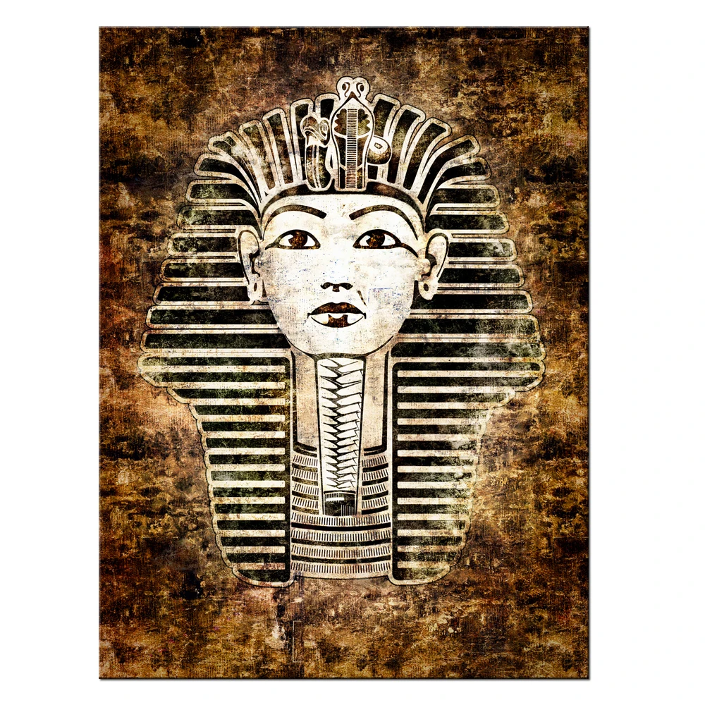 Canvas Art Print Poster Tutankhamun Egyptian Pharaoh Vintage Decor