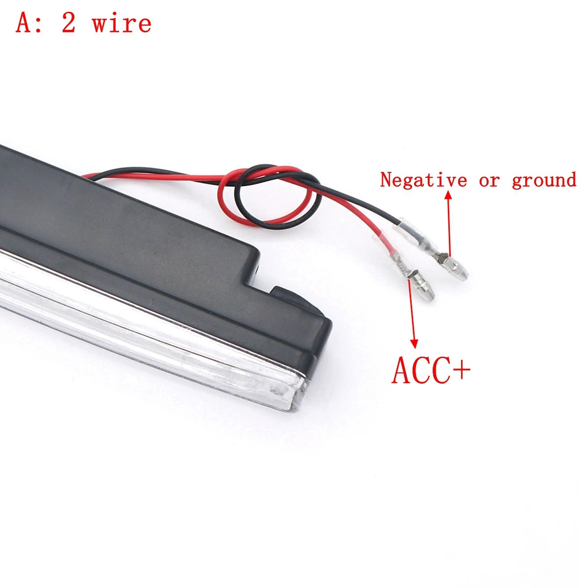 Eonstime белые универсальные отражатели 2 шт мощностью 12V для автомобилей, 8 LED огней, DRL вождения освещают днем, LED Light Head Lamp Super+ выключает световые особенности - Цвет: A   2wire