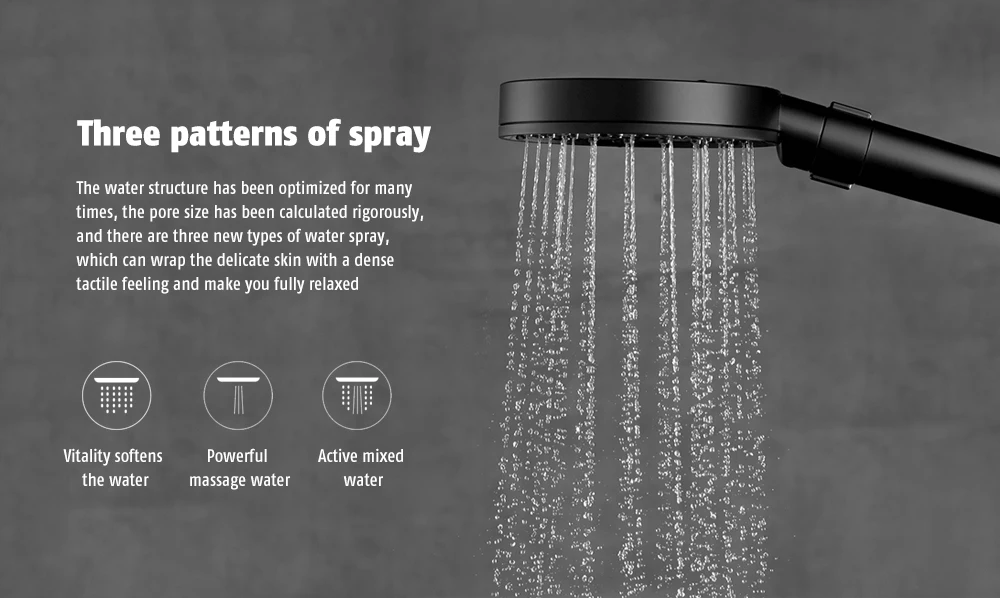 Three Pray Pattern / Single-Handed Button / Rotatable Design Holding Shower Hose Lifting Lever from Xiaomi youpin