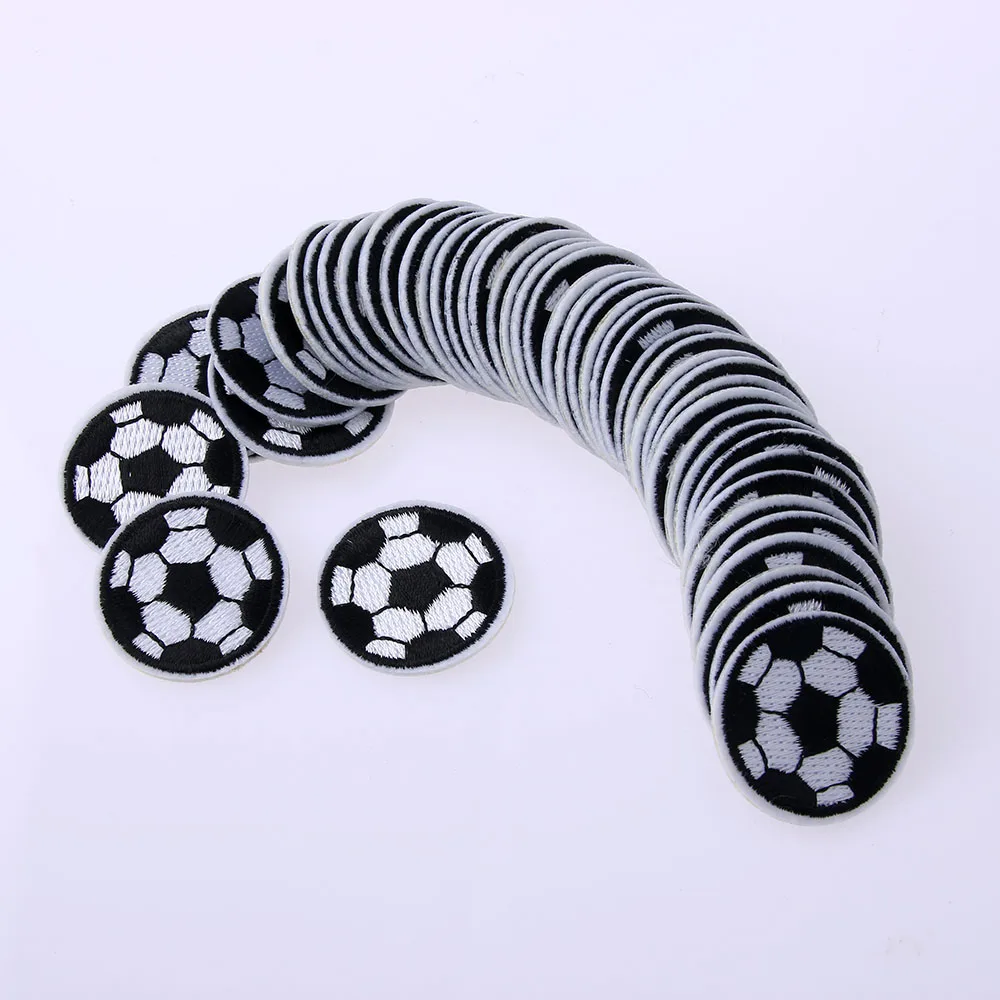 

10pcs/lot Football Ironing on Embrioidered Patch for Clothes Jeans Patchwork Accessories Handmade Appliqued Patch