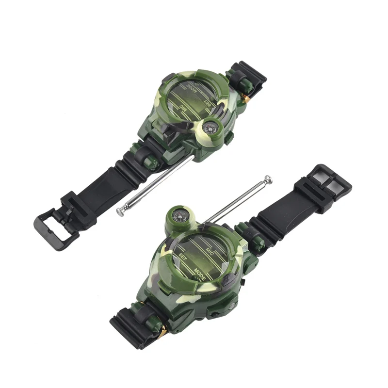 

2Pcs/set Toys Walkie Talkie Watch Style Outdoor Interphone For Kids Children Play Game Electric Strong Range Clock Birthday Gift