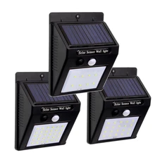 IP65 солнечные лампы светодиодный солнечный светильник наружный наземный lampion датчик движения водонепроницаемый Солнечный настенный светильник наружное ночное освещение для сада 1 шт