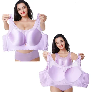 

120E 120D big size bra tube topless no trace fat mm underwear plus fertilizer to increase the full cup anti-sag bra D
