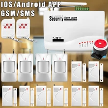 Chuangkesafe 75Kit Home Alarm Systems 850 900 1800 1900 Wireless GSM SMS Burglar PIR Voice APP