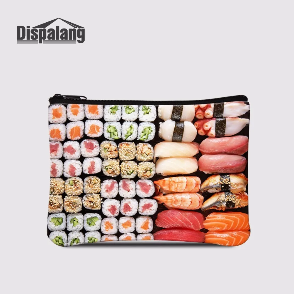 

Dispalang Food Sushi Printed Children Purse Holder Women Coin Wallet Small Change Purse Girls Coin Bags Portable Money Card Bag