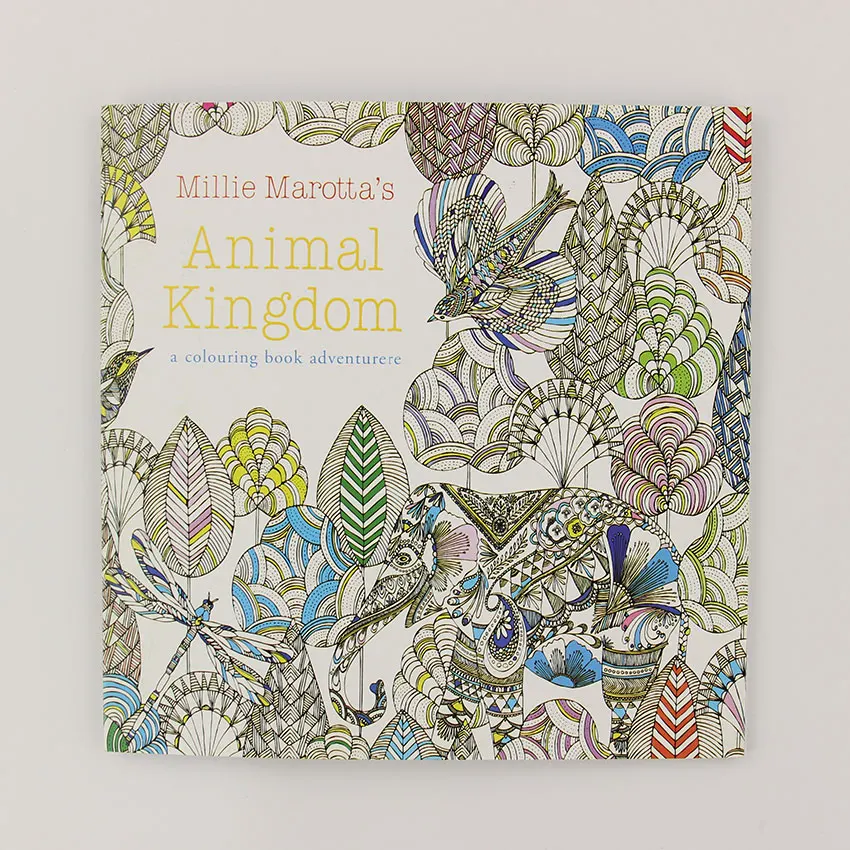 24 Pages Animal Kingdom English Edition Coloring Book For