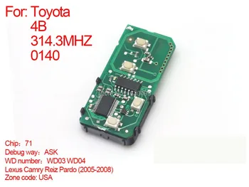 

2005-2008 Auto smart card board 4 button key 314.3 MHZ number 271451-0140-ASK-es55007 For Toyota USA,Australia Free shipping