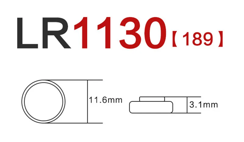 20 шт./лот Panasonic Батарея сотовый 1,5 V AG10 LR1130 Щелочная батарейка-кнопка AG10 389 LR54 SR54 SR1130W 189 LR1130 аккумуляторы таблеточного типа