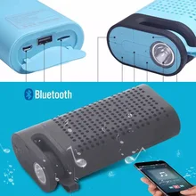 Многофункциональный мини Bluetooth Динамик с светодиодный фонарик fm Радио TF Беспроводной Колонки 4400 мАч Запасные Аккумуляторы для телефонов