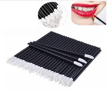 50/100 шт одноразовые составляют кисти для губ кисточка для губной помады палочки ватный тампон косметической очистки тушь аппликаторы Набор кистей для макияжа