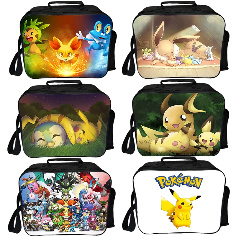 

Pokemon Pikachu Lunch Bag Students Boys Girls Teens Cooler Insulation Bag Eevee Worker Men Women New Fresh Ice Pack