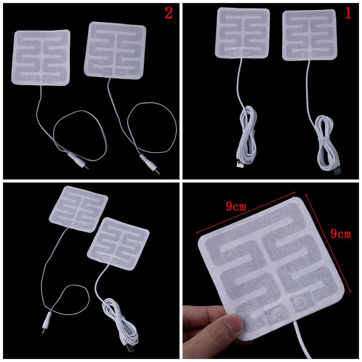 1Pair USB Heating Film Electric Winter Infrared Heat Fever Mat 5V