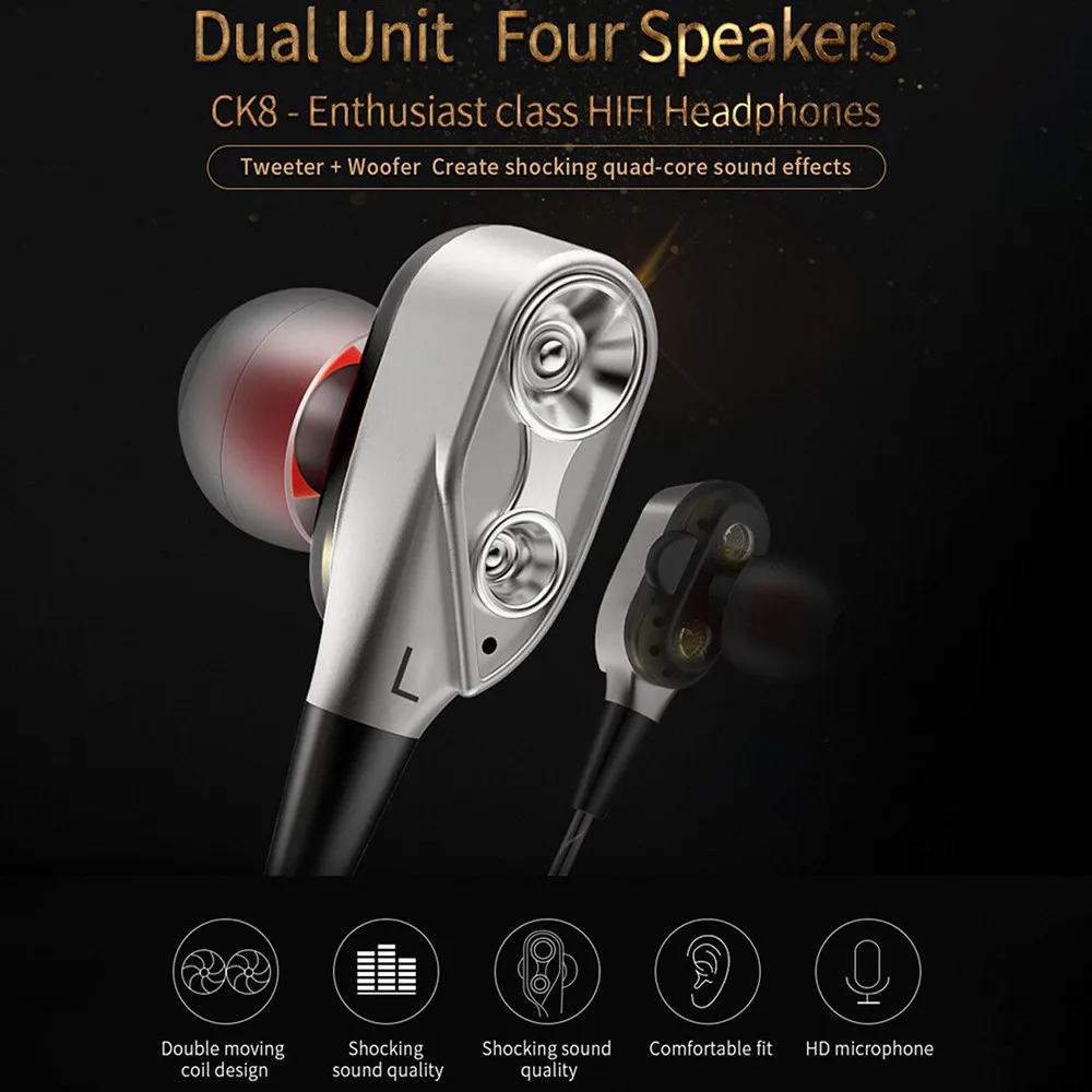 2019 Stylish 3.5mm With Mic Super Bass Music In ear Stereo Headset Earphone Earbuds for most device,tablet,phones,computer,etc.