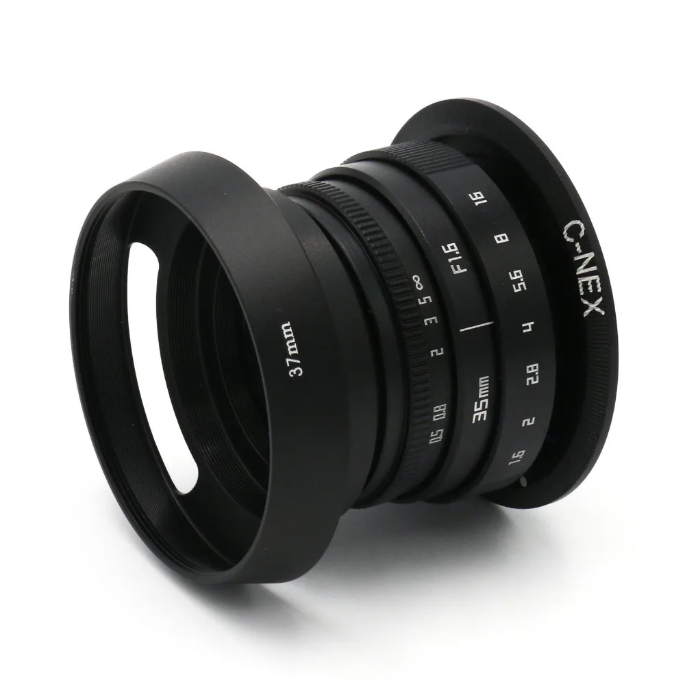 Новый объектив видеонаблюдения Fujian 35 мм f/1 6 II для Sony NEX E mount камеры и адаптера в