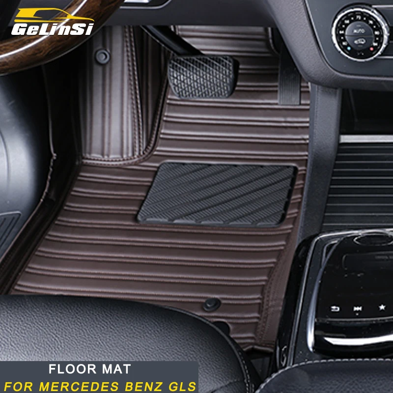 

Gelinsi For Mercedes Benz GLS Car Styling Leather Floor Protector Cover Mat Pad Carpet Interior Accessories
