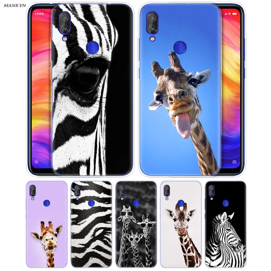 

Animal Zebra Giraffe Print Case for Xiaomi Mi Play 8 A2 6X Back Cover Shell For Redmi 6 6A Note 7 6 5 4 4X Lite Pro Cover Coque