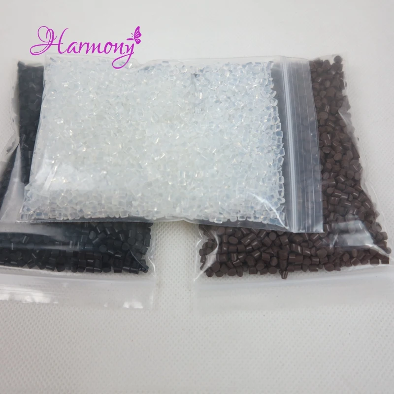 500g/bag brown Color Strong Adhesion 100% real Italian Keratin Glue /beads/grain for I tip/ U-tip hair, Fushion glue