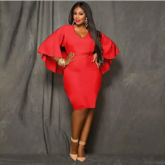 

2019 Big Size Fat Mm Woman Dress Summer Solid Sexy Shirt Dresses Plus Size Women Party Clothing Pencil Dress ZN277