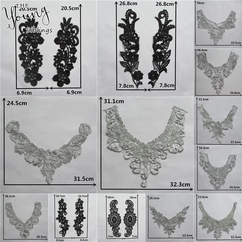 Высокое качество Кружева декольте DIY Вышивка швейная аппликация Дамский кружевной воротник декоративное свадебное платье Принадлежности для рукоделия аксессуары