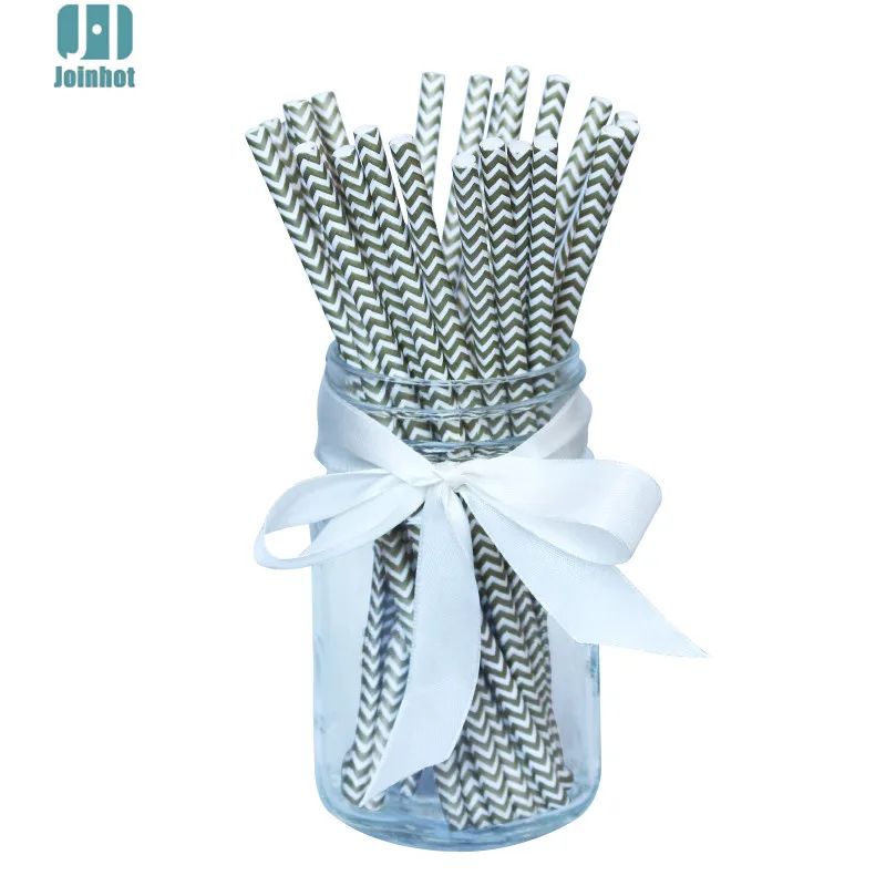 Перевозка груза падения 100 шт./лот золотую бумажную питьевые соломинки питьевой