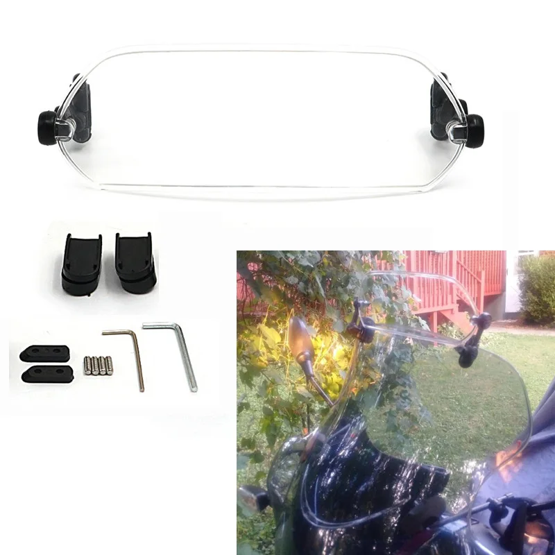 

Risen Adjustable Clamp-On Bolt-On Attachment Extension Windscreen Winds Spoiler for Yamaha X-MAX 125 300 400 TMAX Majesty