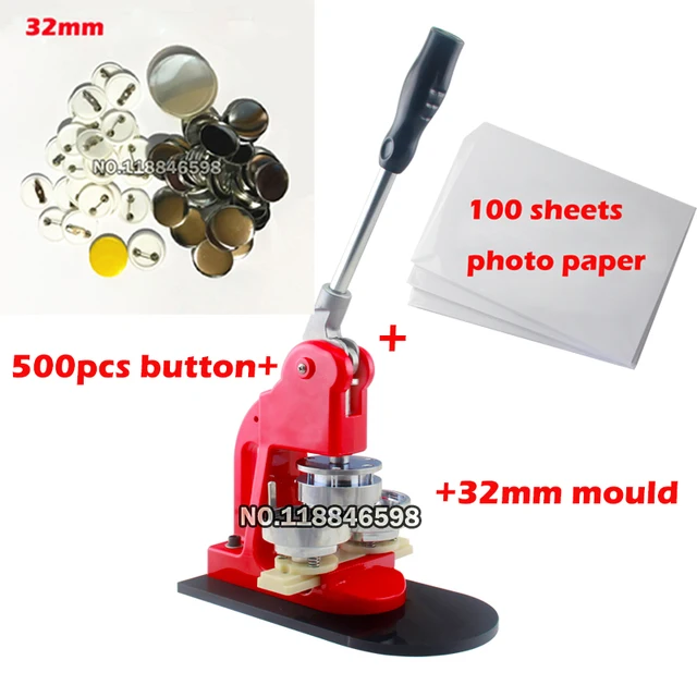 free shipping 1 1 4 32mm button badge maker machine 32mm die
