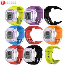 

LEEGOAL Soft Silicone Wrist Strap For Garmin Forerunner 10 Forerunner 15 Replacement WatchBand straps Accessories With Tool