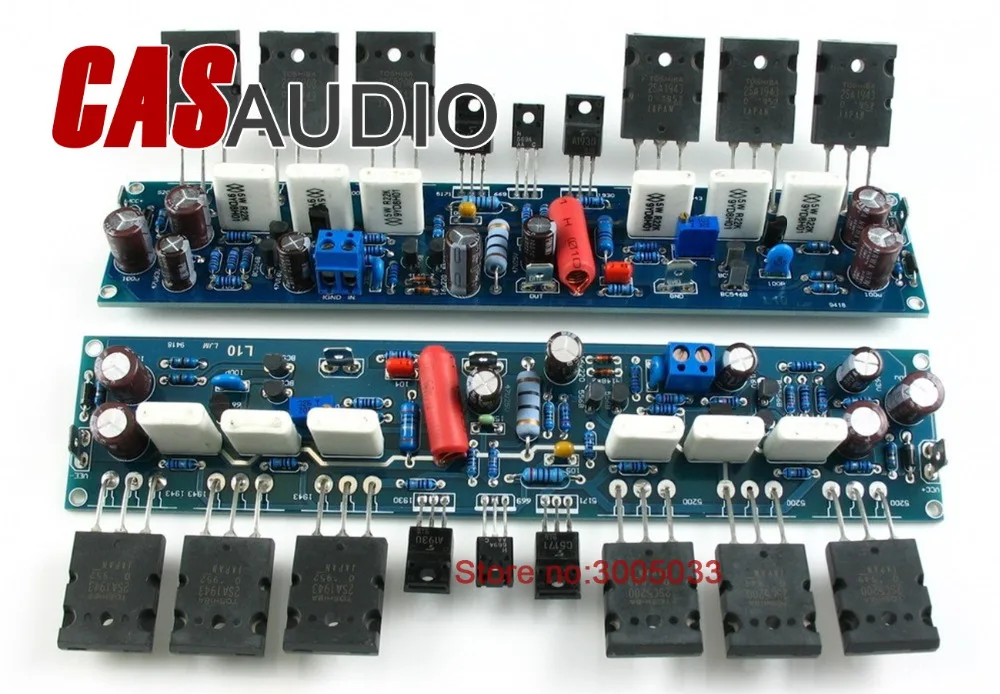 

2 Channel L10 Power amplifier finished board Transistor amp board A1943 C5200