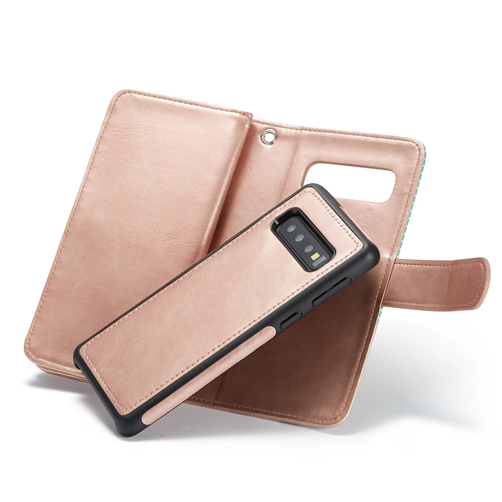 For Samsung Galaxy S10e S10 Plus Wallet Case PU Leather 9 Cards Slots ID Credit Holder Flip Cover Detachable Magnetic Phone Case