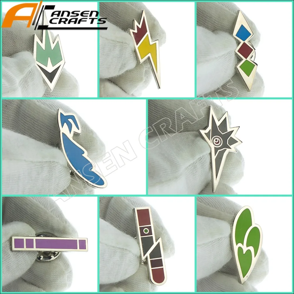 Pokemon Gym Unova Gen5 Complete 8 Items Pin Badge | Дом и сад