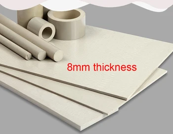 

8mm thickness high temperature resistance PEEK Sheet Poly Plate Polyetheretherketone Board ICI Thermoplastic CNC Cutting