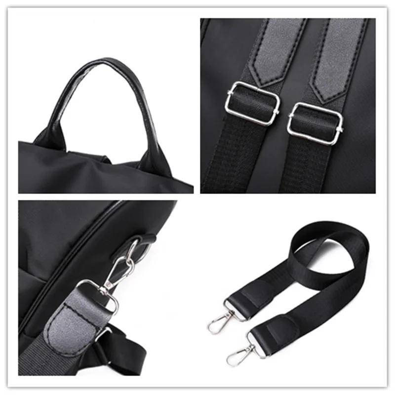 Vfemage مكافحة سرقة حقيبة المرأة متعددة الوظائف على ظهره الإناث أكسفورد Bagpack الحقائب المدرسية للفتيات Daypack كيس من دوس mochila