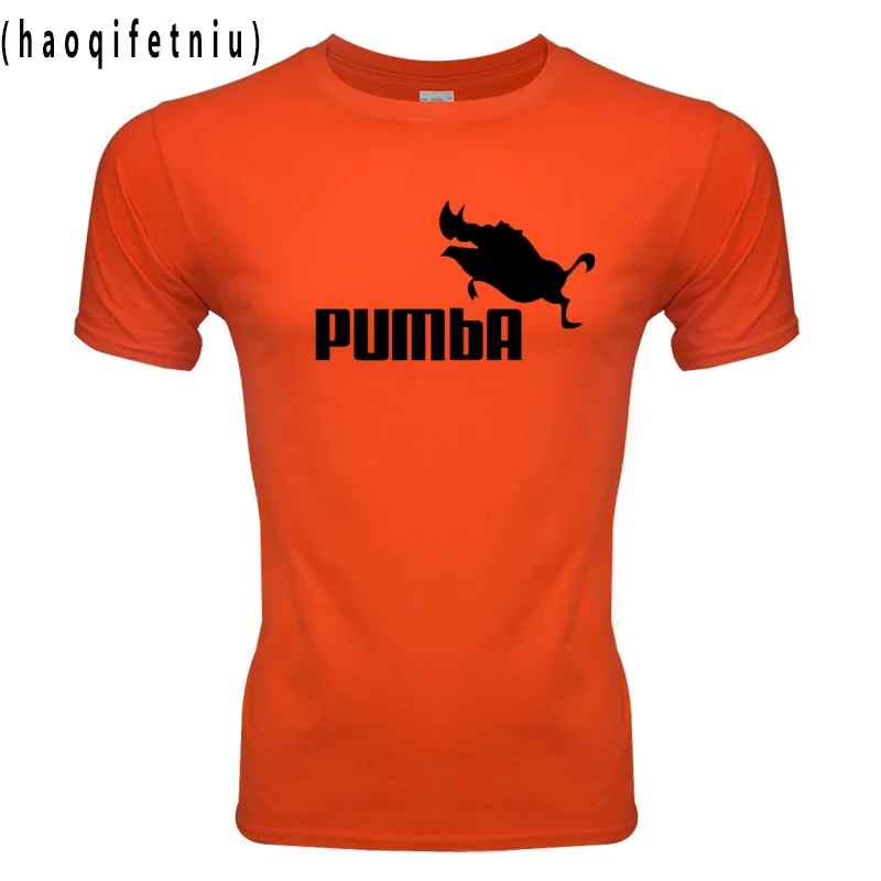 2018 Милый Забавный тройник футболки homme Pumba (Пумба) мужская с коротким рукавом