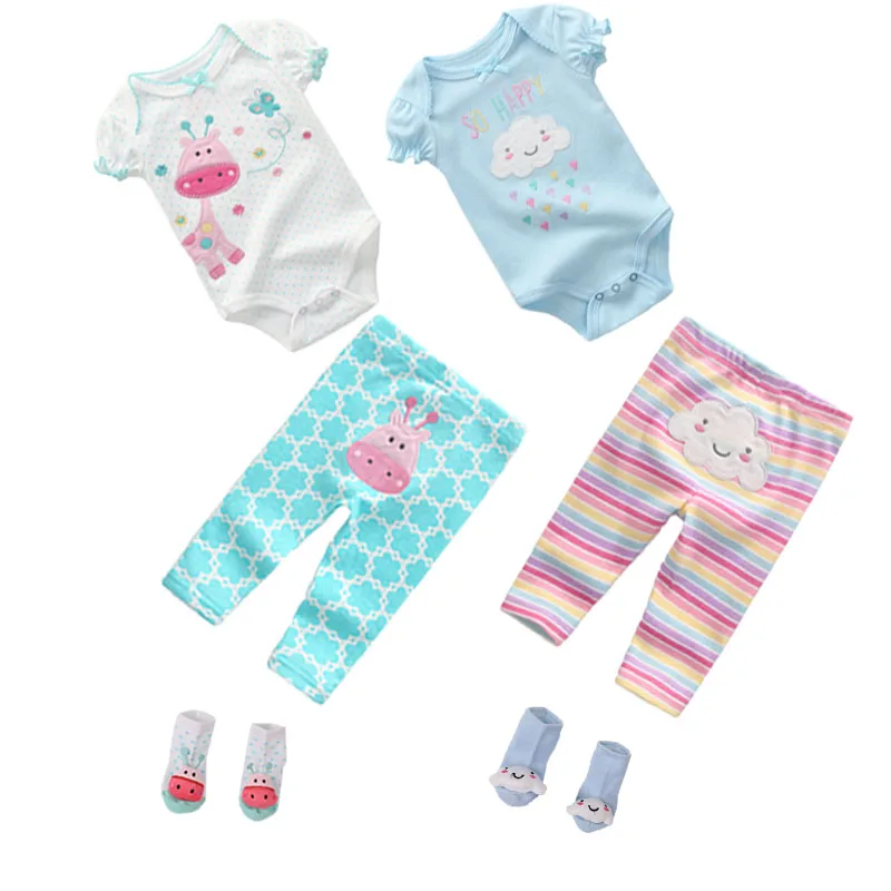 Летние комплекты боди для маленьких девочек, одежда с короткими рукавами и штаны, комбинезон для малышей 6-12 месяцев, roupas de bebe, одежда для маленьких мальчиков - Цвет: CSL806