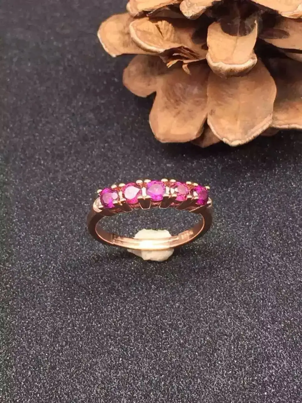 Natural red ruby gem Ring Natural gemstone ring 925 sterling silver trendy Slender elegant array women party fine Jewelry