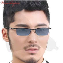 WEARKAPER фотохромные очки для чтения для мужчин половина оправы из титана сплава пресбиопии солнцезащитные очки обесцвечивание с диоптриями