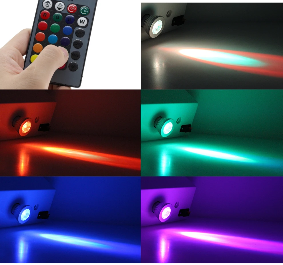 Цветная(RGB светодиодный лампы E27 E14 GU10 волшебный Светильник лампы 110V 220V 16 Цвет меняющийся светодиодный сценические лампы RGB Светодиодный точечный светильник+ 24-кнопочный ИК-пульт дистанционного управления Управление