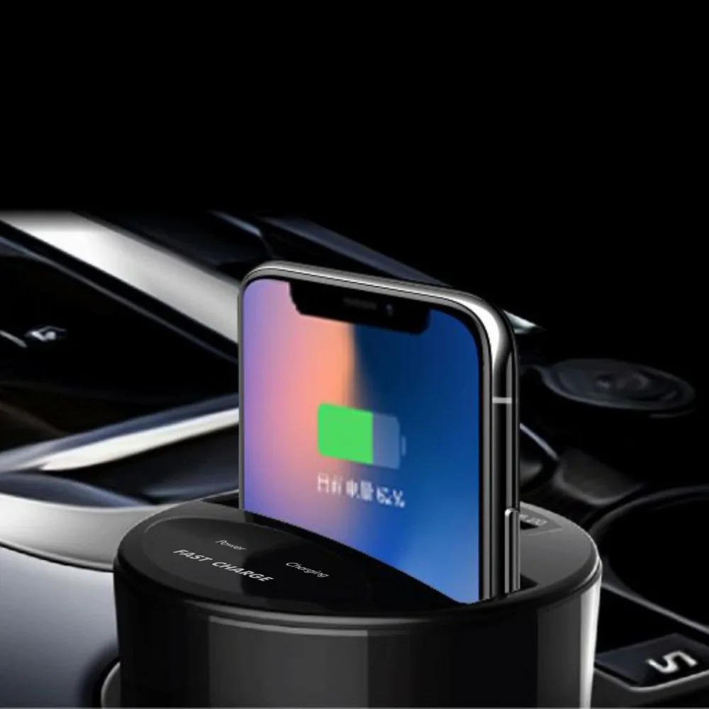 

X8 Qi Car Wireless Charger Cup Phone Stand Holder Cup Wireless Fast Charging Dock for for QI-enabled Smart Phone Wholesales