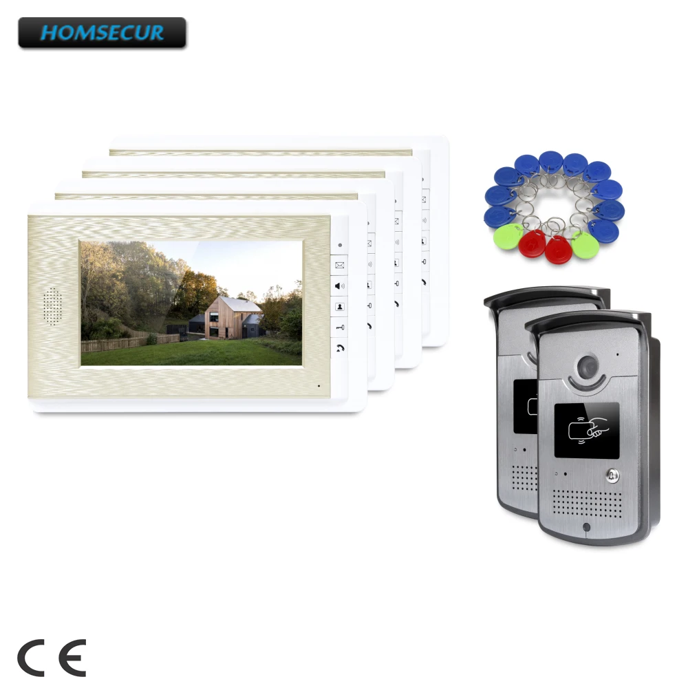 

HOMSECUR 7" Hands-free Video Door Phone Intercom System with Intra-monitor Audio Intercom : XC001+XM708-G