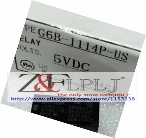 Реле G6B-1114P-US-5V G6B-1114P-US 5VDC G6B-1114P-US-5VDC новый оригинальный 5 шт./лот | Электронные