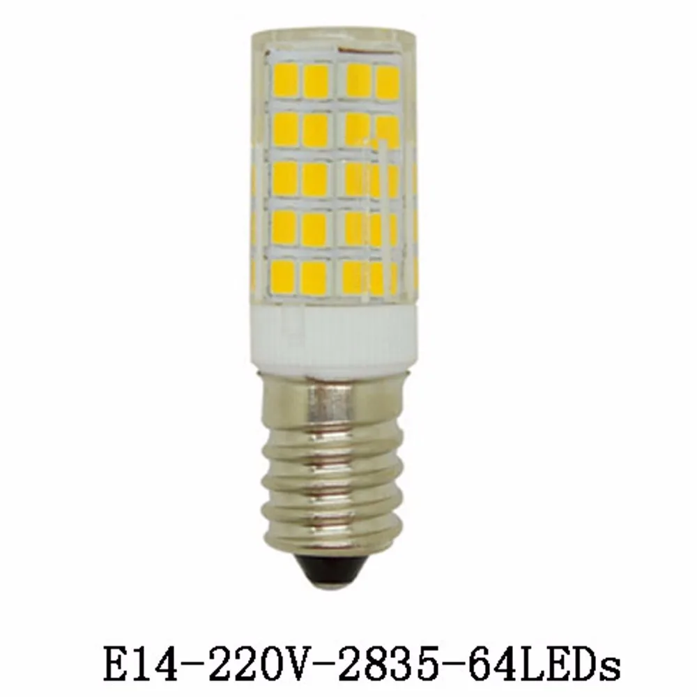 

G4 G9 E12 E14 Led Bulb Light 51/64 LEDS 220V 5W 7w Corn Bulb SMD2835 Ceramics Candle lamps For Crystal Chandelier Lighting
