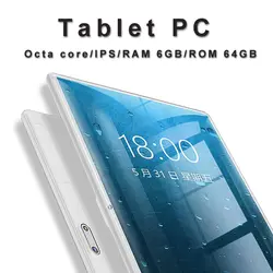 Оригинал 10 дюймов 3g/4G телефон планшетный ПК Android 8,0 Octa Core ram 6 ГБ rom 64 Гб Две sim-карты планшеты шт 10 10,1 Бесплатная доставка