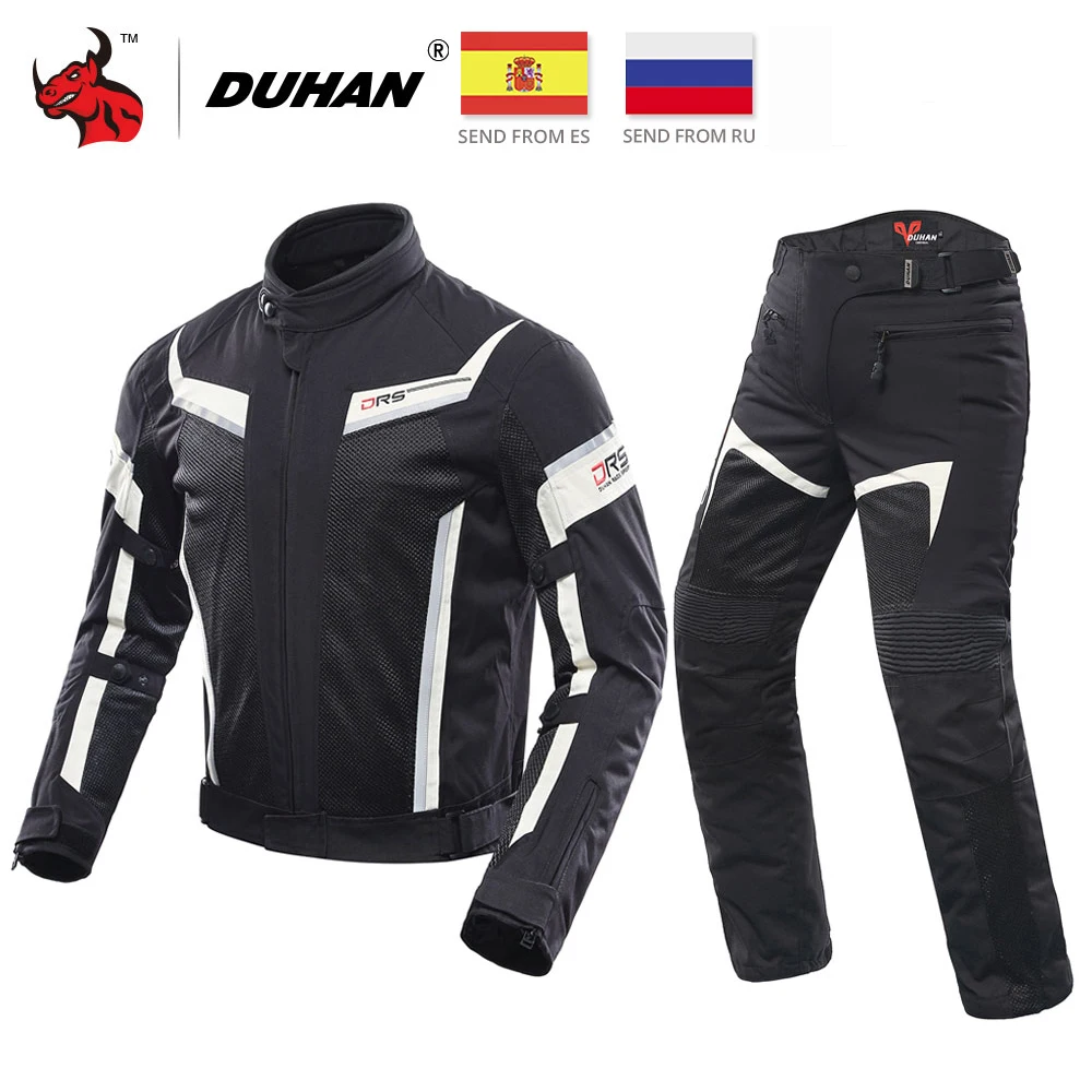 DUHAN Motorcycle Jacket Summer Men Breathable Mesh Moto Motocross Jacket Jaqueta Motociclista Motobike Racing Jackets