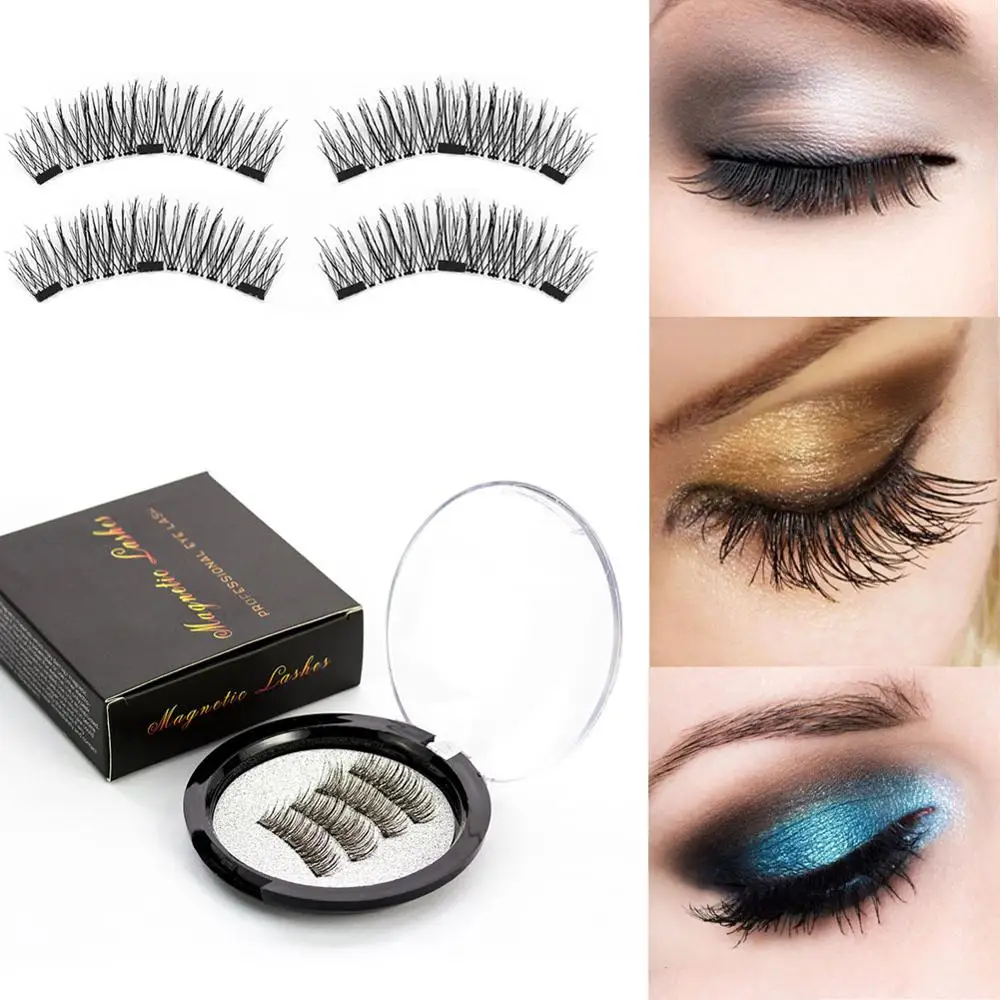

Super service natural false eyelashes no sense with 3 magnets magnetic eyelash magnet eyelashes with eyelash applicator CW30