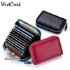 WESTCREEK Genuine Leather Organizer Business RFID Credit Card Holder Cowhide Minimalist Women Travel Card Bag Men Small Wallet ► Photo 1/6