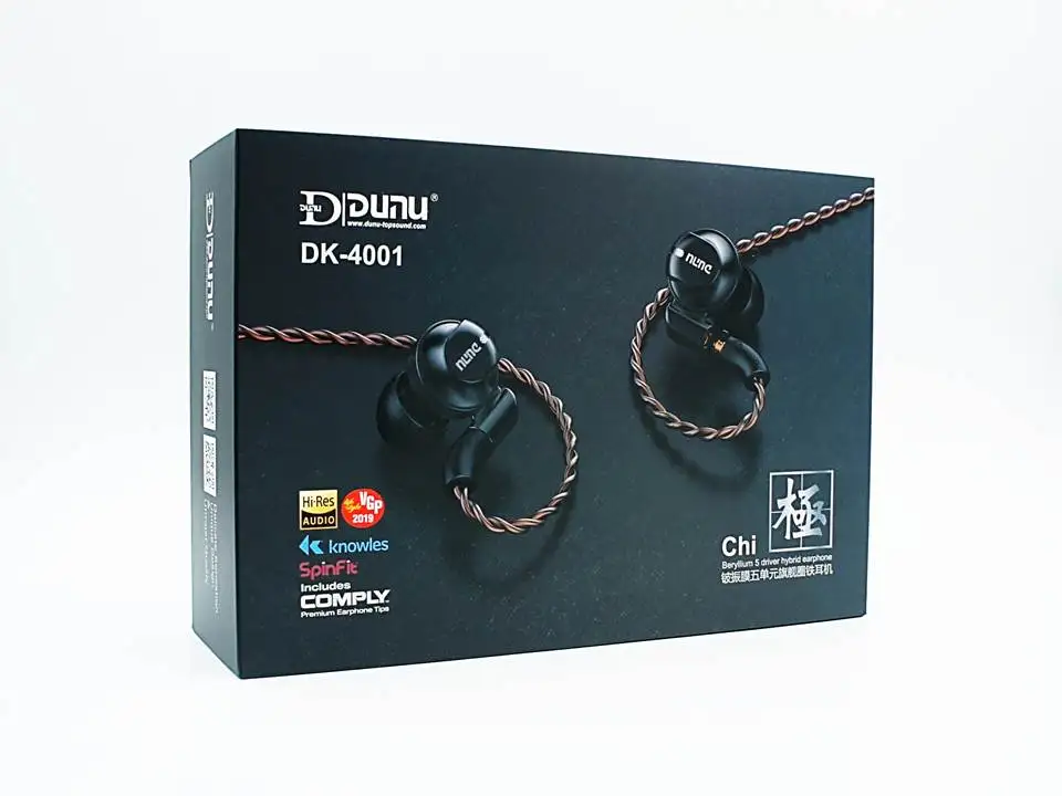 DUNU DK4001 Chi 4BA + 1 гибридные Внутриканальные наушники с динамическим драйвером MMCX