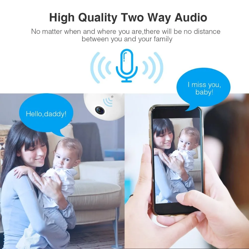 Kruiqi WiFi IP Camera 960P Home Security Camera Panoramic Bulb LED Light Fisheye With Two-way Audio Motion Detection IP Camera Kruiqi WiFi IP Camera 960P Home Security Camera Panoramic Bulb LED Light Fisheye With Two-way Audio Motion Detection IP Camera